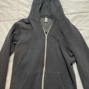 American Apparel Grey Zip Up Hoodie